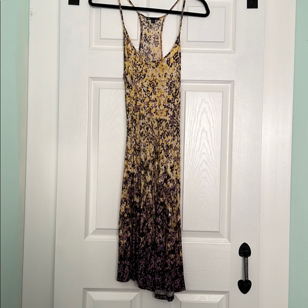 Sundress. Purple, yellow, and black
